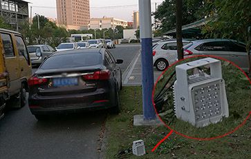 海康威视智能交通同款LED补光灯，项目施工现场